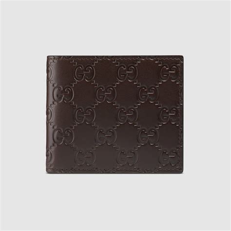 gucci micro signature brown wallet mens|Gucci signature wallet on chain.